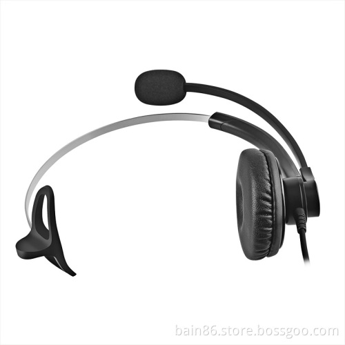 A16 USB over-ear headset with microphone call center noise-cancelling